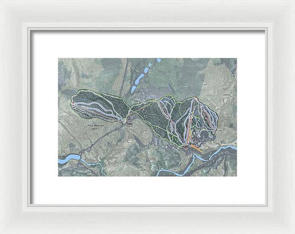 Titus Mountain Ski Trail Map - Framed Print - Powderaddicts