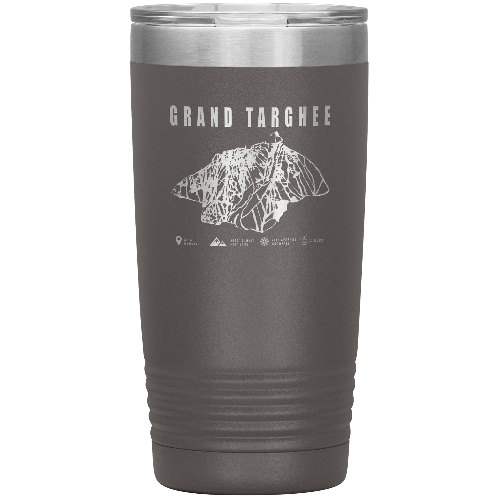 Grand Targhee Wyoming Ski Trail Map 20oz Tumbler - Powderaddicts
