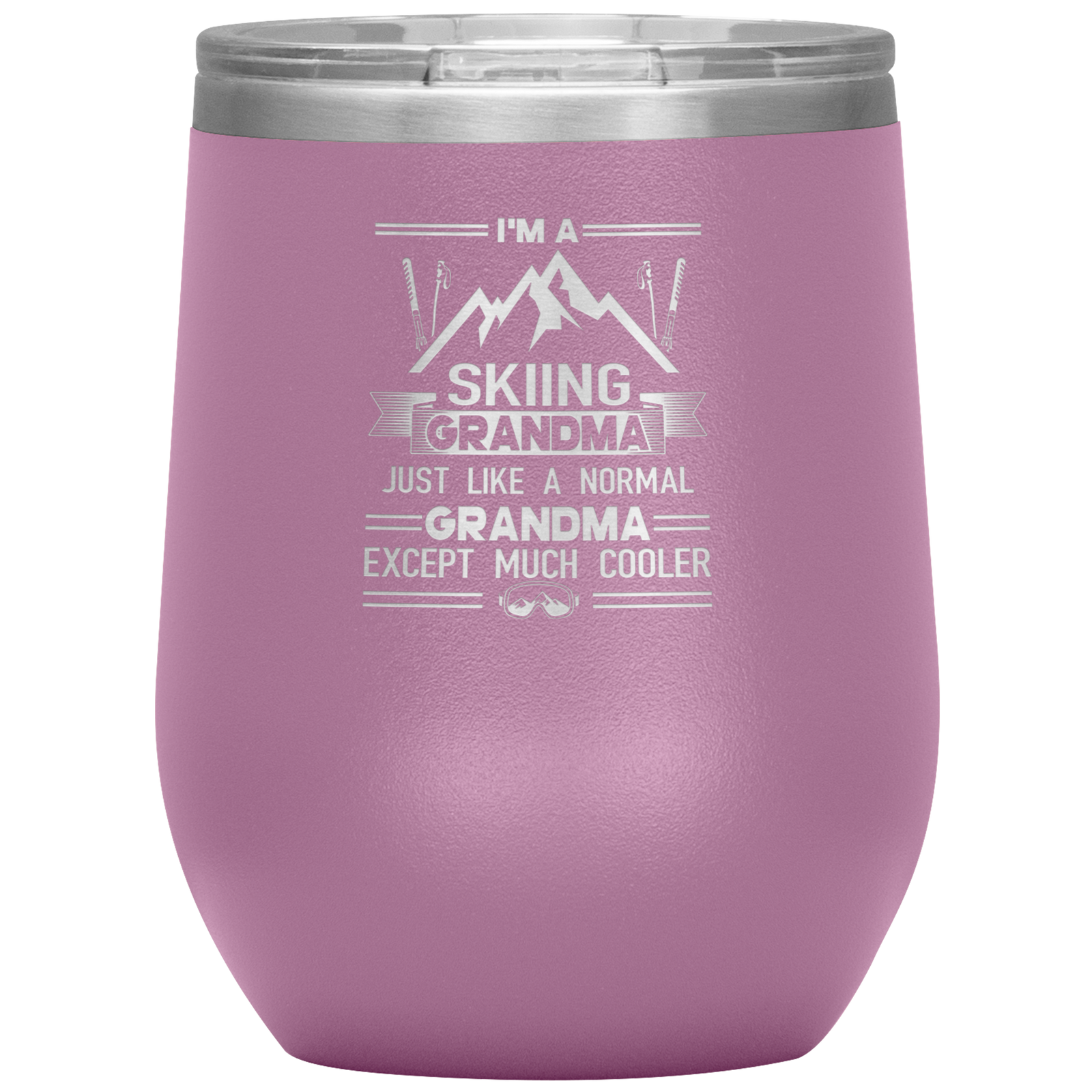 I'm A Skiing Grandma Wine 12oz Tumbler - Powderaddicts