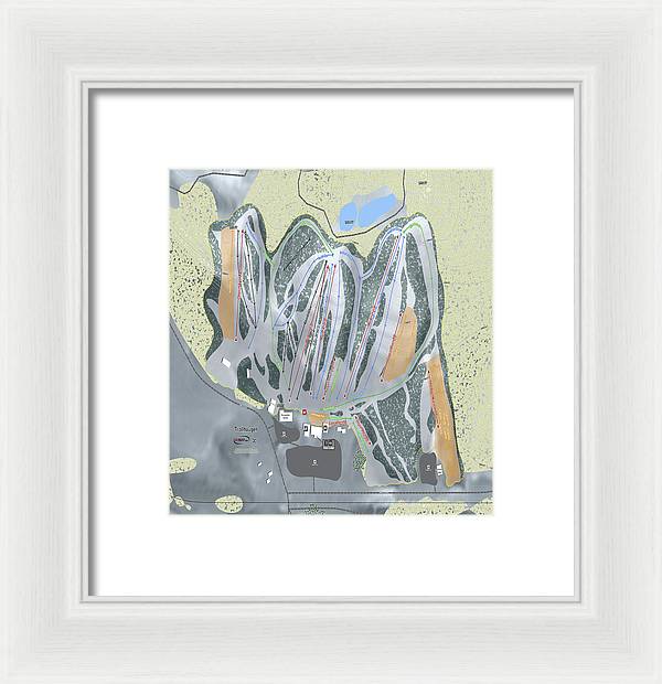 Trollhaugen Ski Trail Map - Framed Print - Powderaddicts