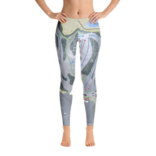 Trollhaugen, Wisconsin Ski Trail Map Women's Base Layer Bottom - Powderaddicts
