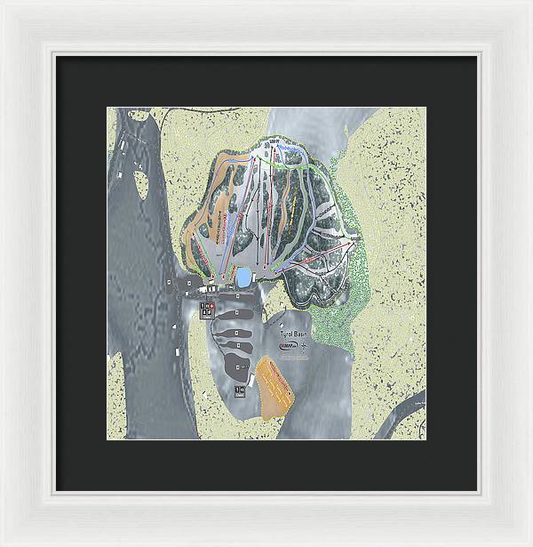 Tyrol Basin Ski Trail Map - Framed Print - Powderaddicts