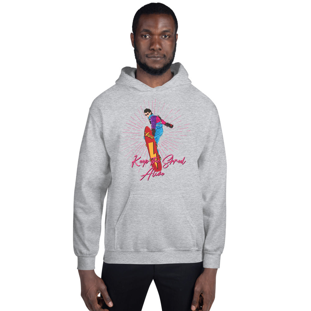 KEEP THE SHRED ALIVE, SNOWBOARDING Unisex Hoodie - Powderaddicts