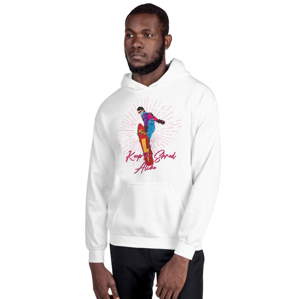 KEEP THE SHRED ALIVE, SNOWBOARDING Unisex Hoodie - Powderaddicts