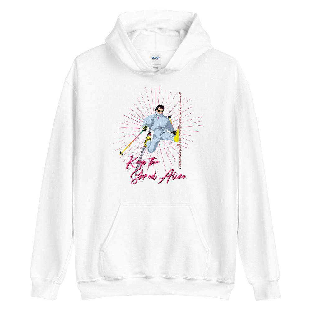 KEEP THE SHRED ALIVE, SKIING Unisex Hoodie - Powderaddicts