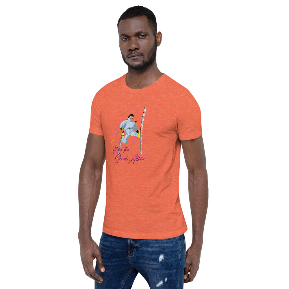 Keep The Shred Alive, Skiing Short-Sleeve Unisex T-Shirt - Powderaddicts