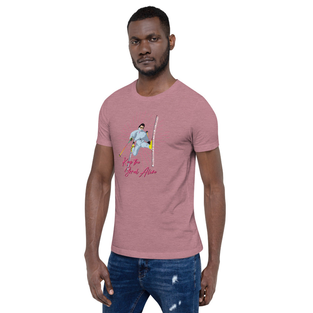 Keep The Shred Alive, Skiing Short-Sleeve Unisex T-Shirt - Powderaddicts