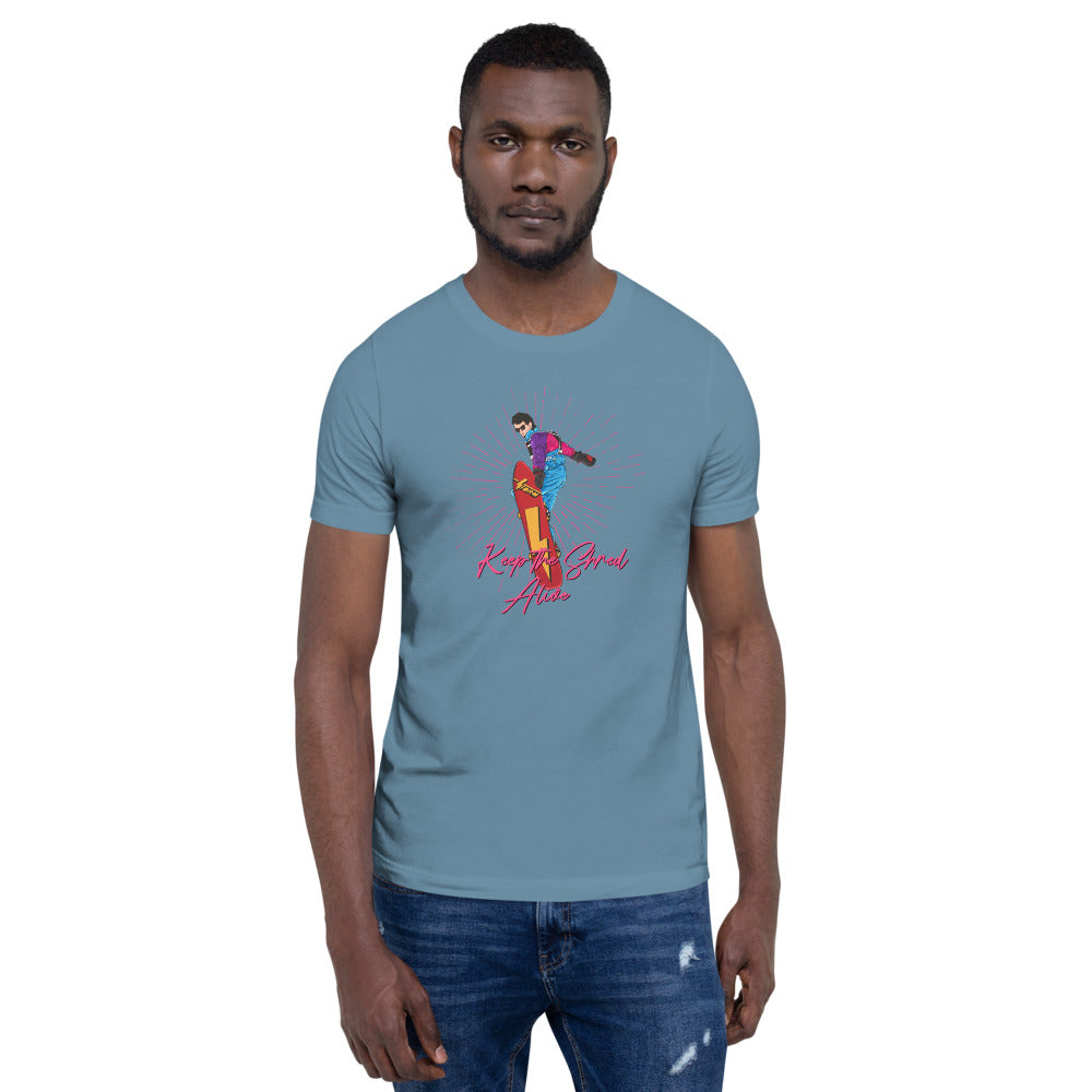 Keep The Shred Alive, Snowboarding Short-Sleeve Unisex T-Shirt - Powderaddicts