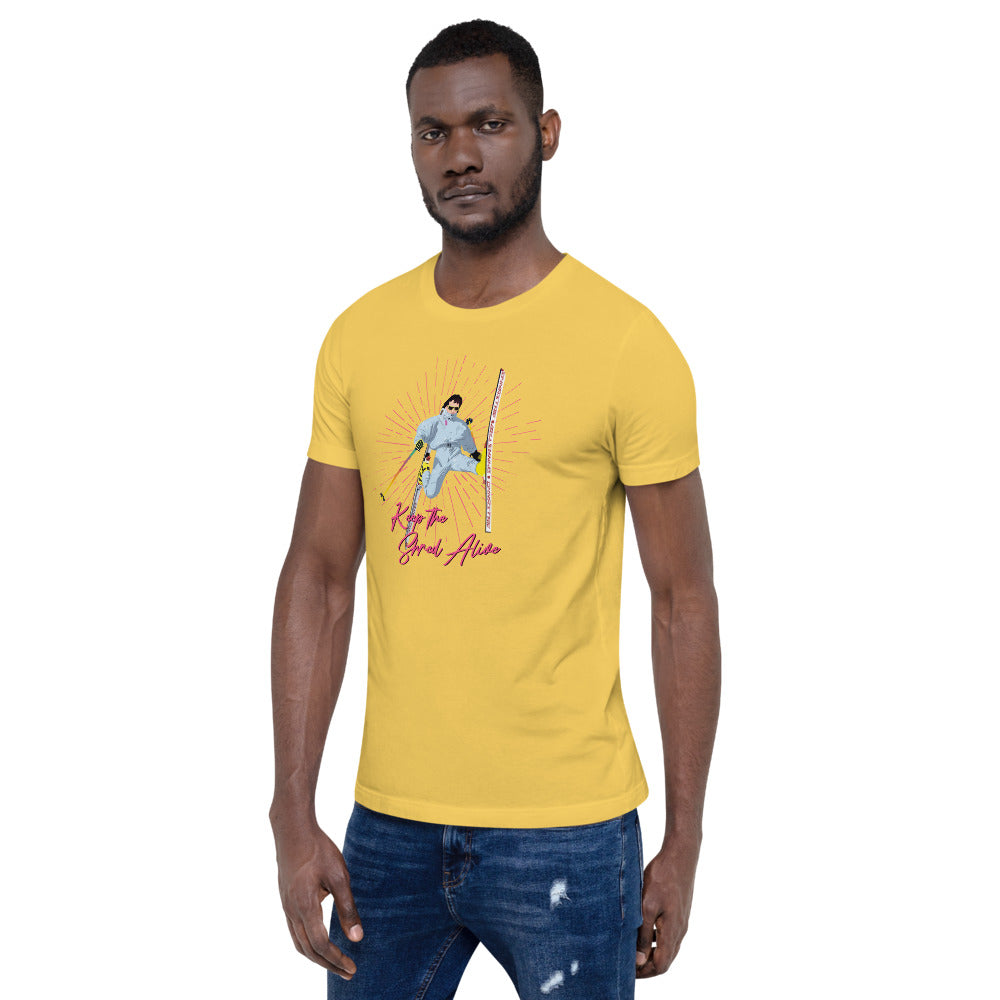Keep The Shred Alive, Skiing Short-Sleeve Unisex T-Shirt - Powderaddicts