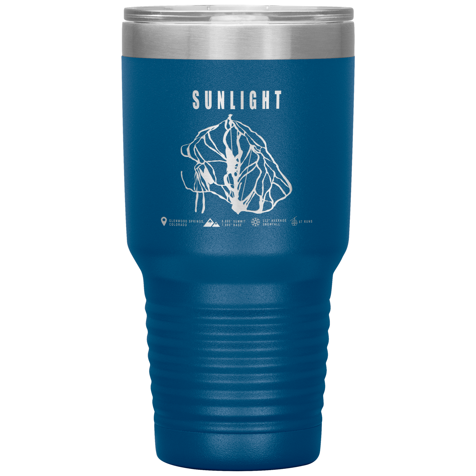 Sunlight Colorado Ski Trail Map 30oz Tumbler - Powderaddicts
