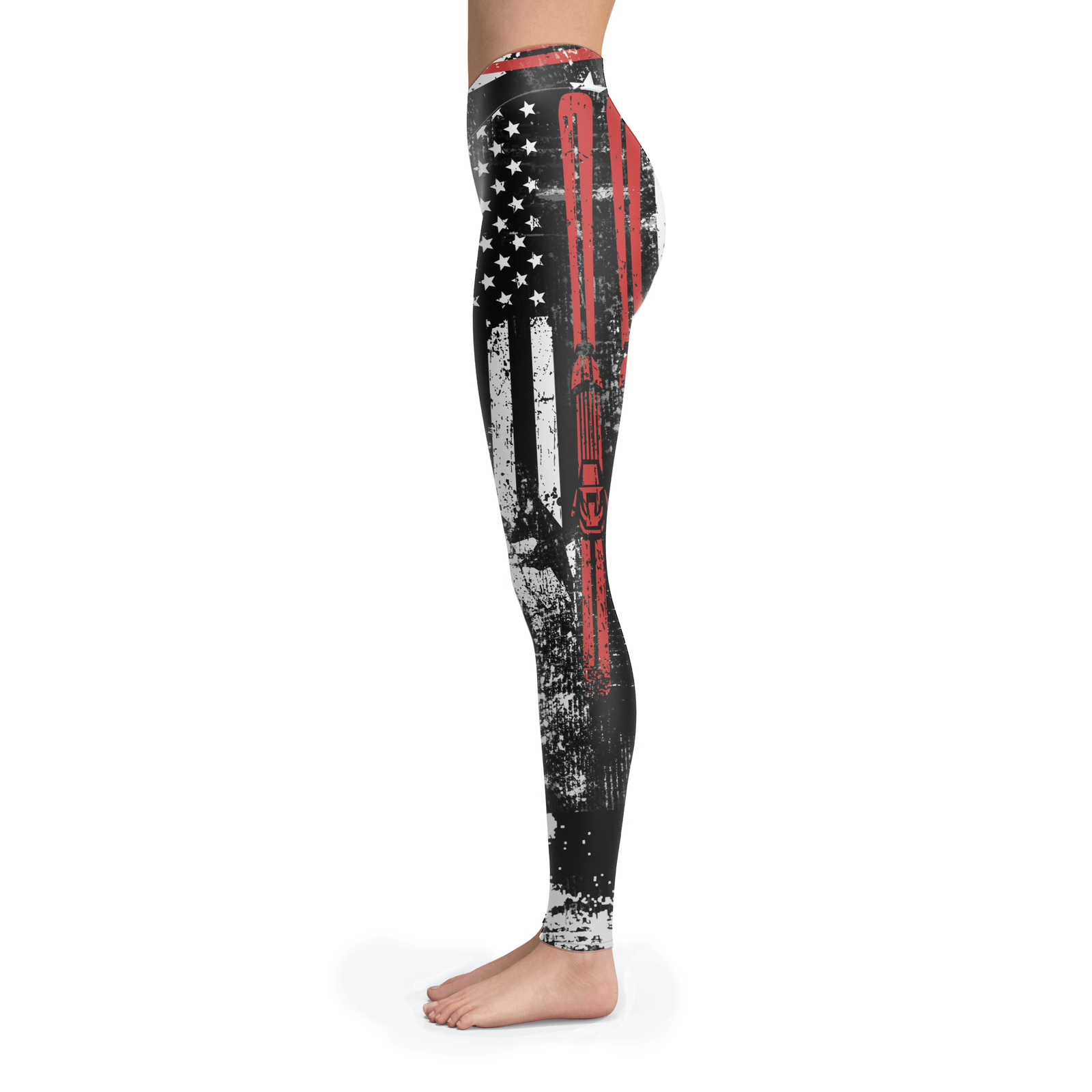 USA Ski Flag Leggings - Powderaddicts