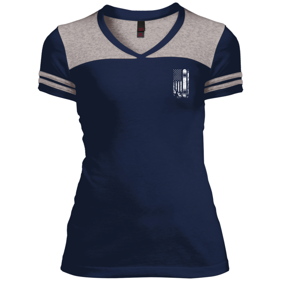 USA Snowboard Flag Ladies Tees - Powderaddicts