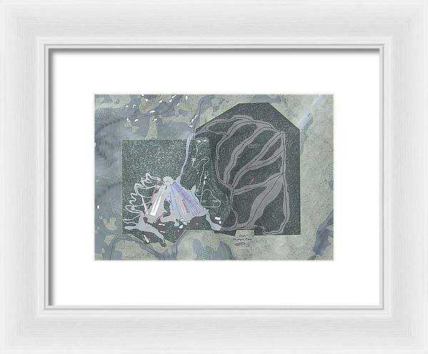 Utah Olympic Park Ski Trail Map - Framed Print - Powderaddicts