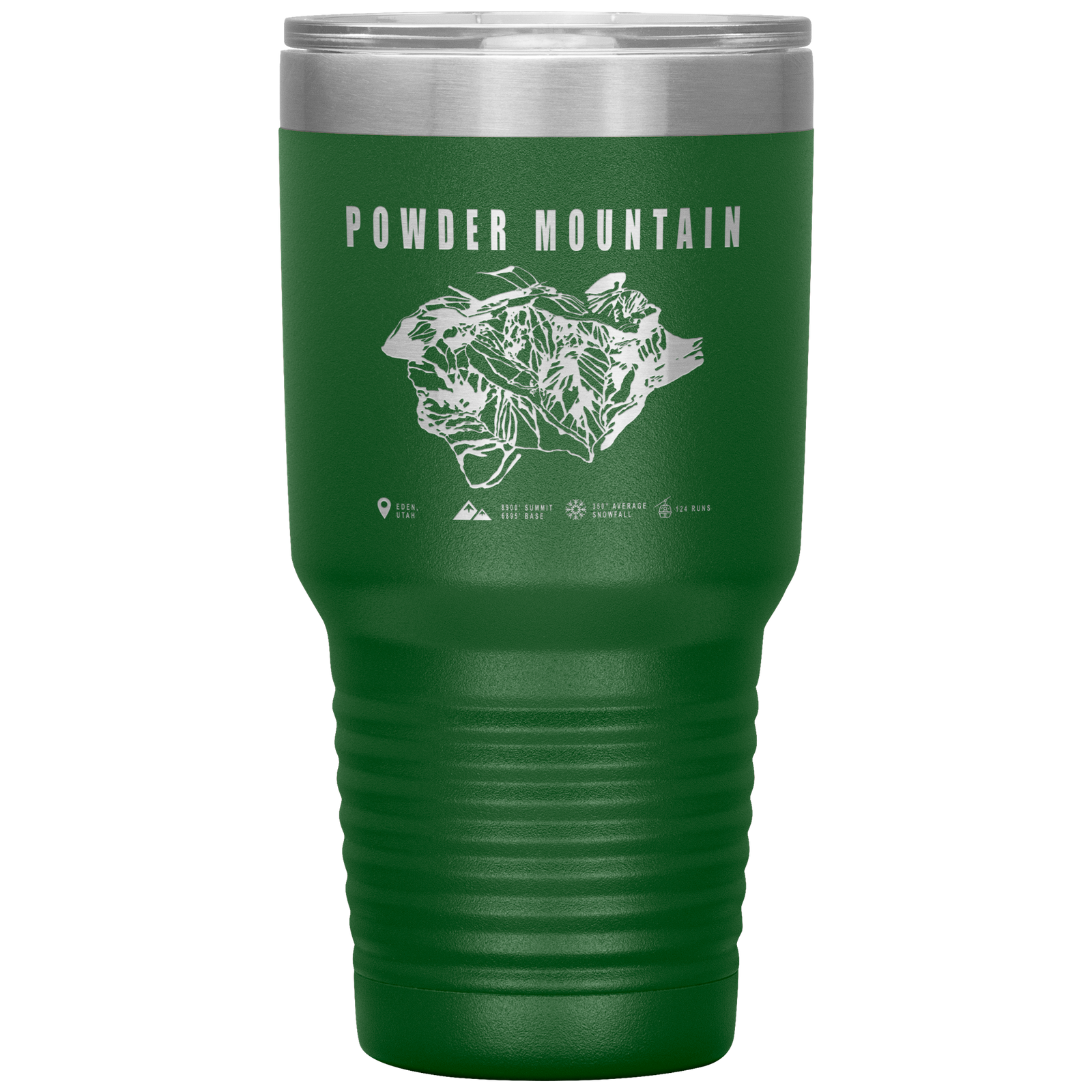 Powder Mountain,Utah Ski Trail Map 30oz Tumbler - Powderaddicts