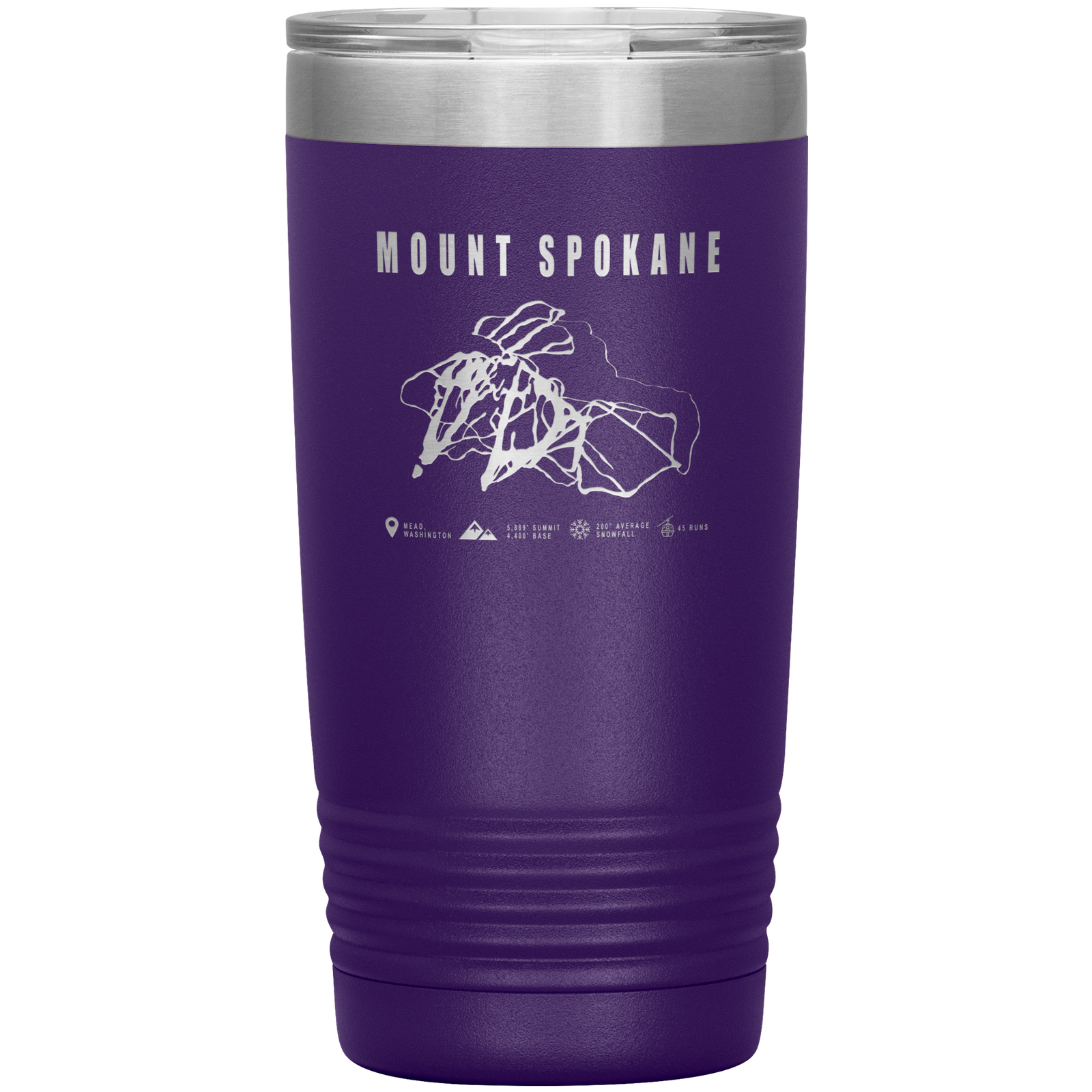 Stevens Pass, Washington Ski Trail Map 20oz Tumbler - Powderaddicts