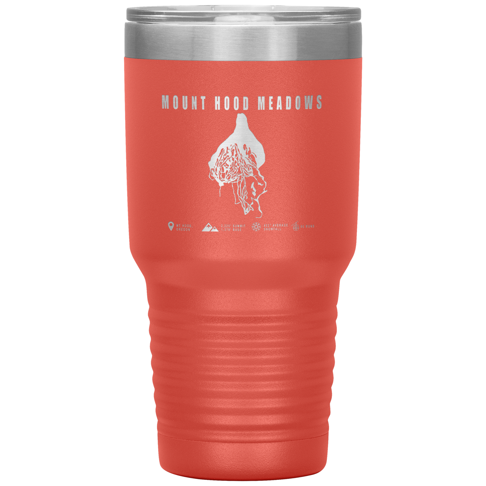 Mount Hood Meadows, Oregon Ski Trail Map 30oz Tumbler - Powderaddicts