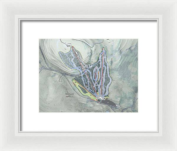 Wachusett Ski Trail Map - Framed Print - Powderaddicts