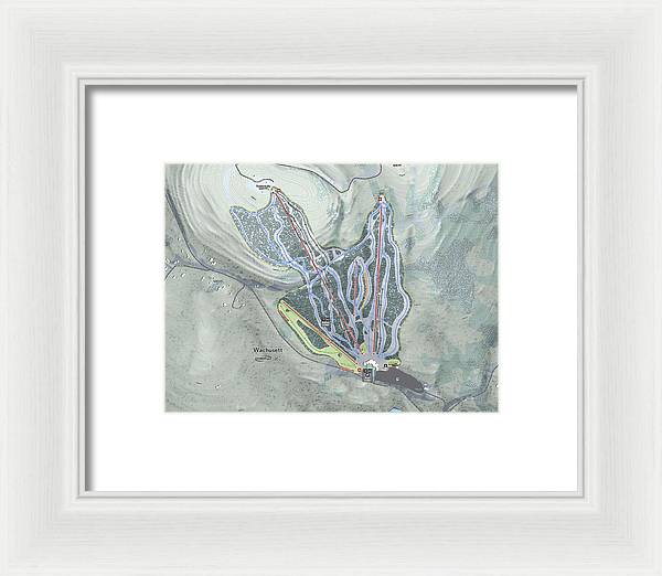 Wachusett Ski Trail Map - Framed Print - Powderaddicts