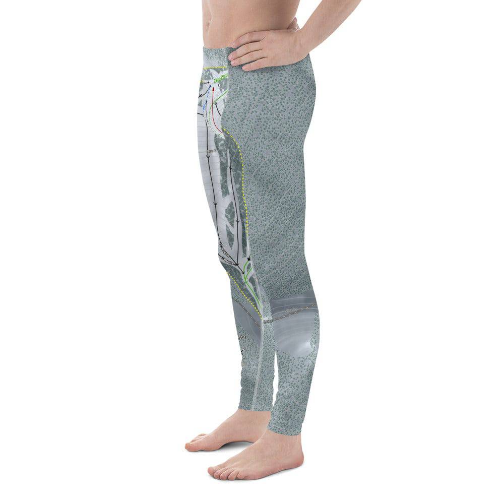 Warner Canyon, Oregon Ski Trail Map Men's Base Layer Bottom - Powderaddicts