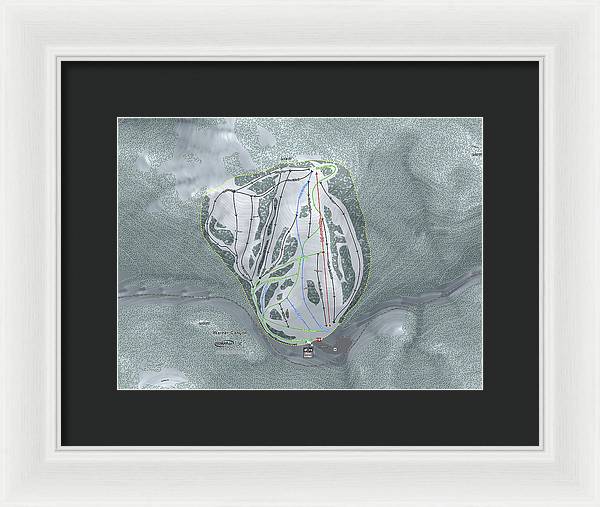Warner Canyon Ski Trail Map - Framed Print - Powderaddicts