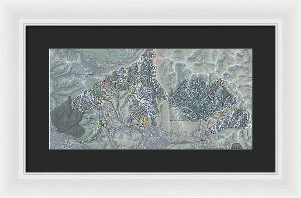 Wasatch Back Ski Trail Map - Framed Print - Powderaddicts