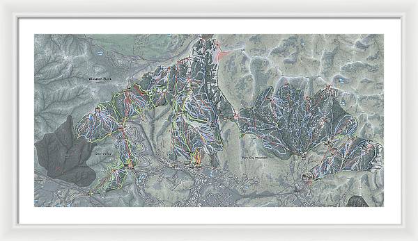 Wasatch Back Ski Trail Map - Framed Print - Powderaddicts