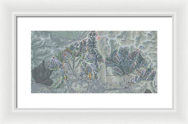 Wasatch Back Ski Trail Map - Framed Print - Powderaddicts