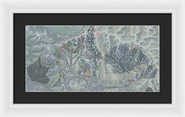 Wasatch Back Ski Trail Map - Framed Print - Powderaddicts