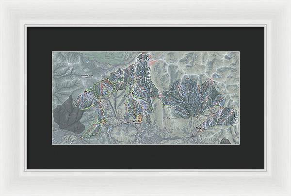 Wasatch Back Ski Trail Map - Framed Print - Powderaddicts