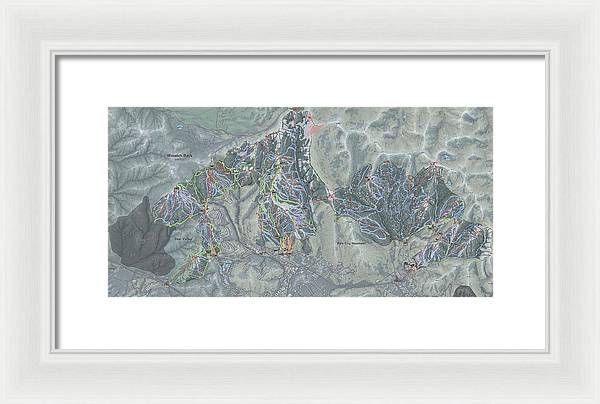 Wasatch Back Ski Trail Map - Framed Print - Powderaddicts