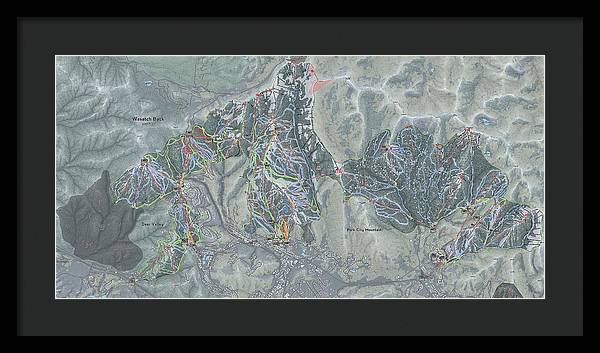 Wasatch Back Ski Trail Map - Framed Print - Powderaddicts