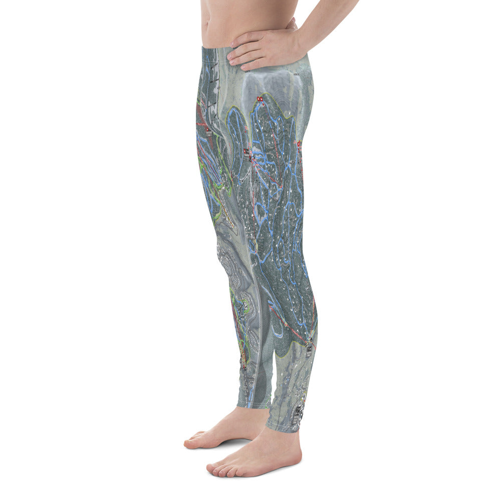 WASATCH BACK, Utah Ski Trail Map Men's Base Layer Bottom - Powderaddicts
