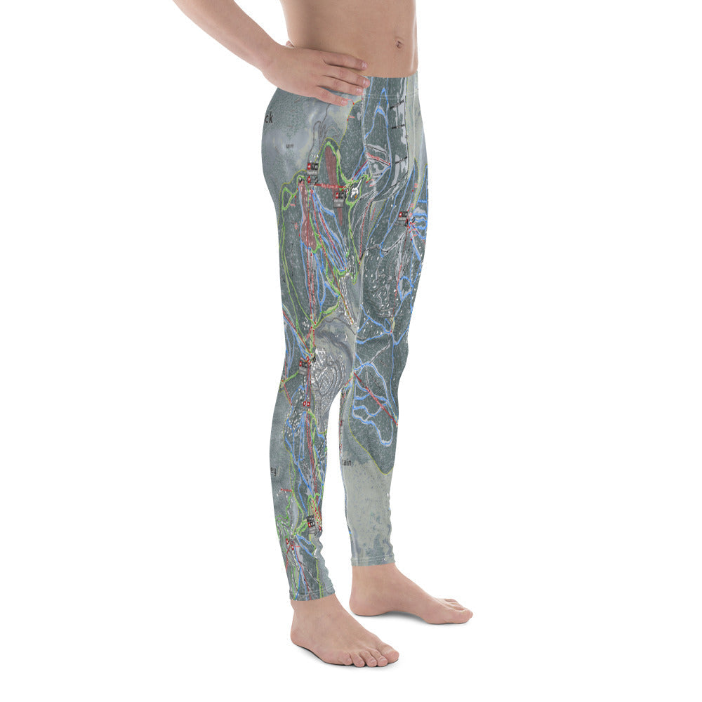 WASATCH BACK, Utah Ski Trail Map Men's Base Layer Bottom - Powderaddicts