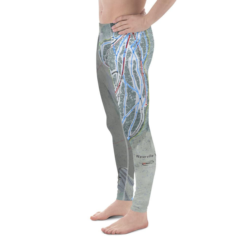 Waterville Valley, New Hampshire Ski Trail Map Men's Base Layer Bottom - Powderaddicts