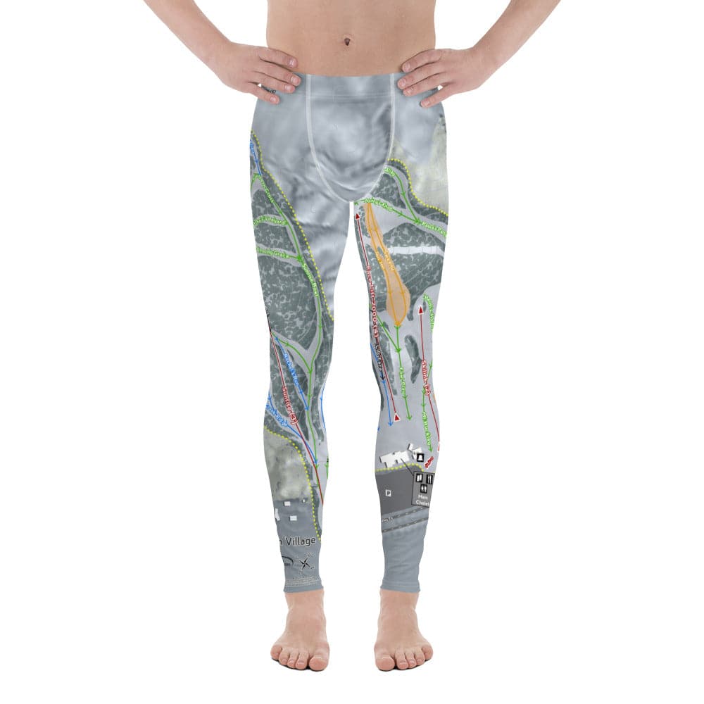 Welch Village, Minnesota Ski Trail Map Men's Base Layer Bottom - Powderaddicts