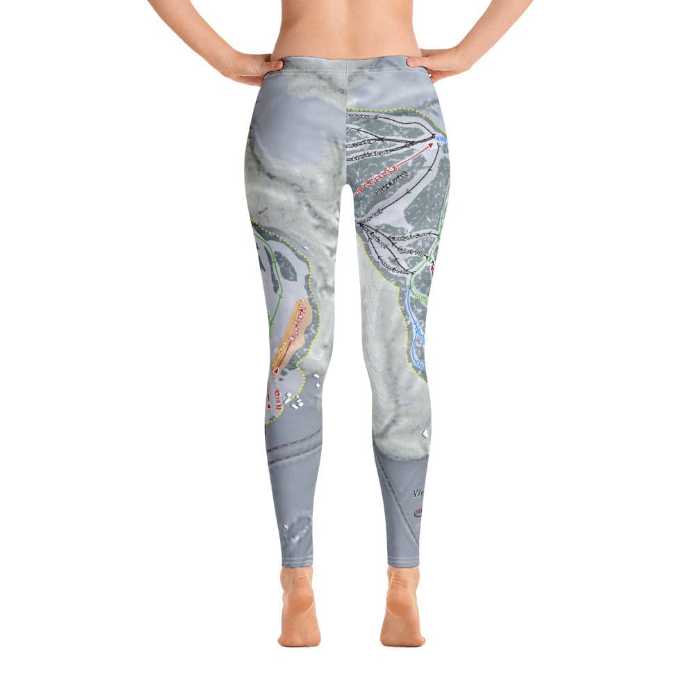 Welch Village, Minnesota Ski Trail Map Women's Base Layer Bottom - Powderaddicts