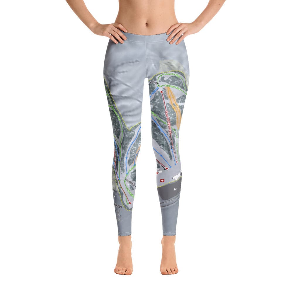 Welch Village, Minnesota Ski Trail Map Women's Base Layer Bottom - Powderaddicts