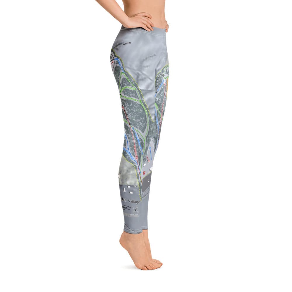 Welch Village, Minnesota Ski Trail Map Women's Base Layer Bottom - Powderaddicts