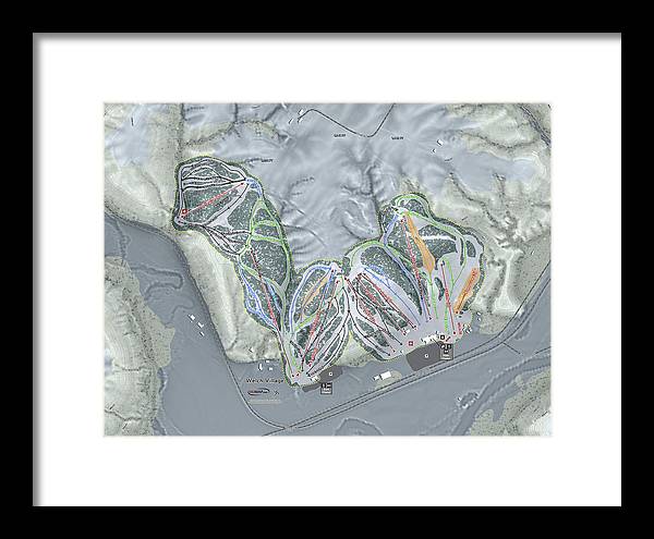 Welch Village Ski Trail Map - Framed Print - Powderaddicts