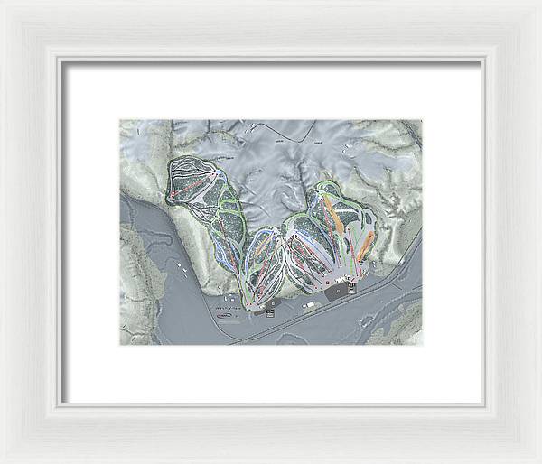 Welch Village Ski Trail Map - Framed Print - Powderaddicts