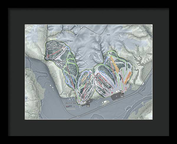 Welch Village Ski Trail Map - Framed Print - Powderaddicts