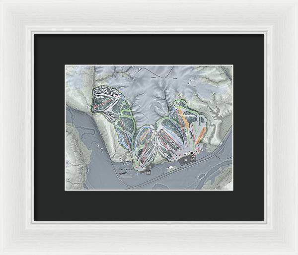 Welch Village Ski Trail Map - Framed Print - Powderaddicts