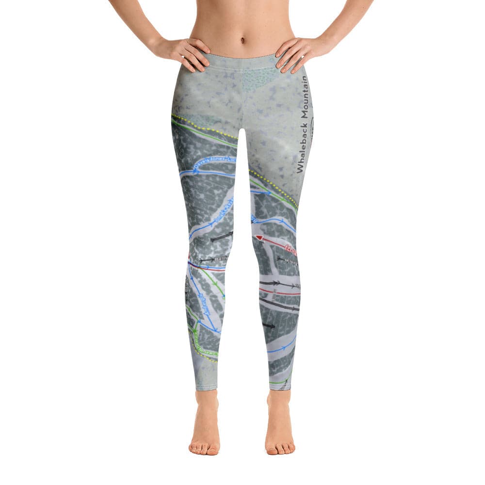Whaleback Mountain, New Hampshire Ski Trail Map Women's Base Layer Bottom - Powderaddicts