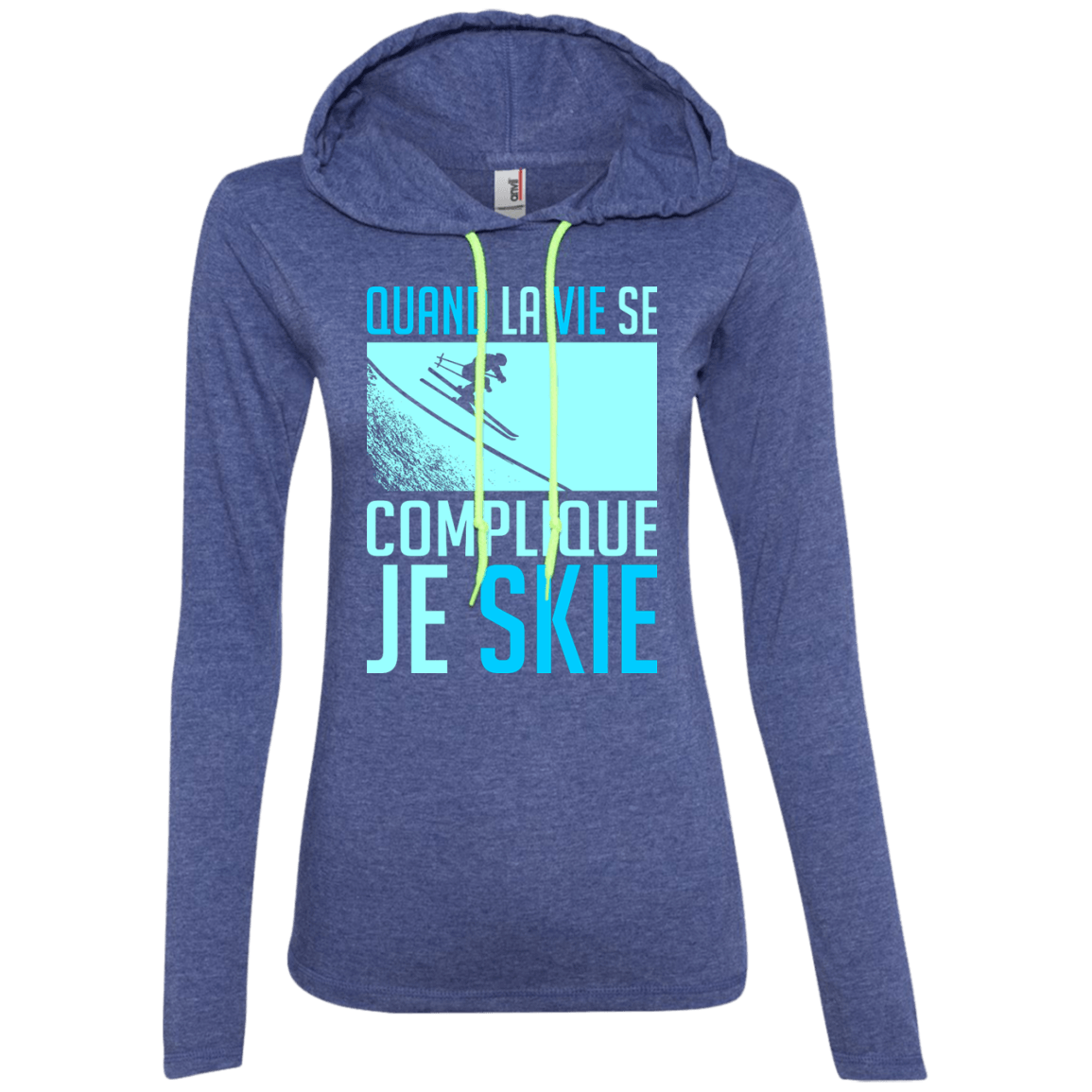 When Life Gets Complicated I Ski - French Hoodies - Powderaddicts