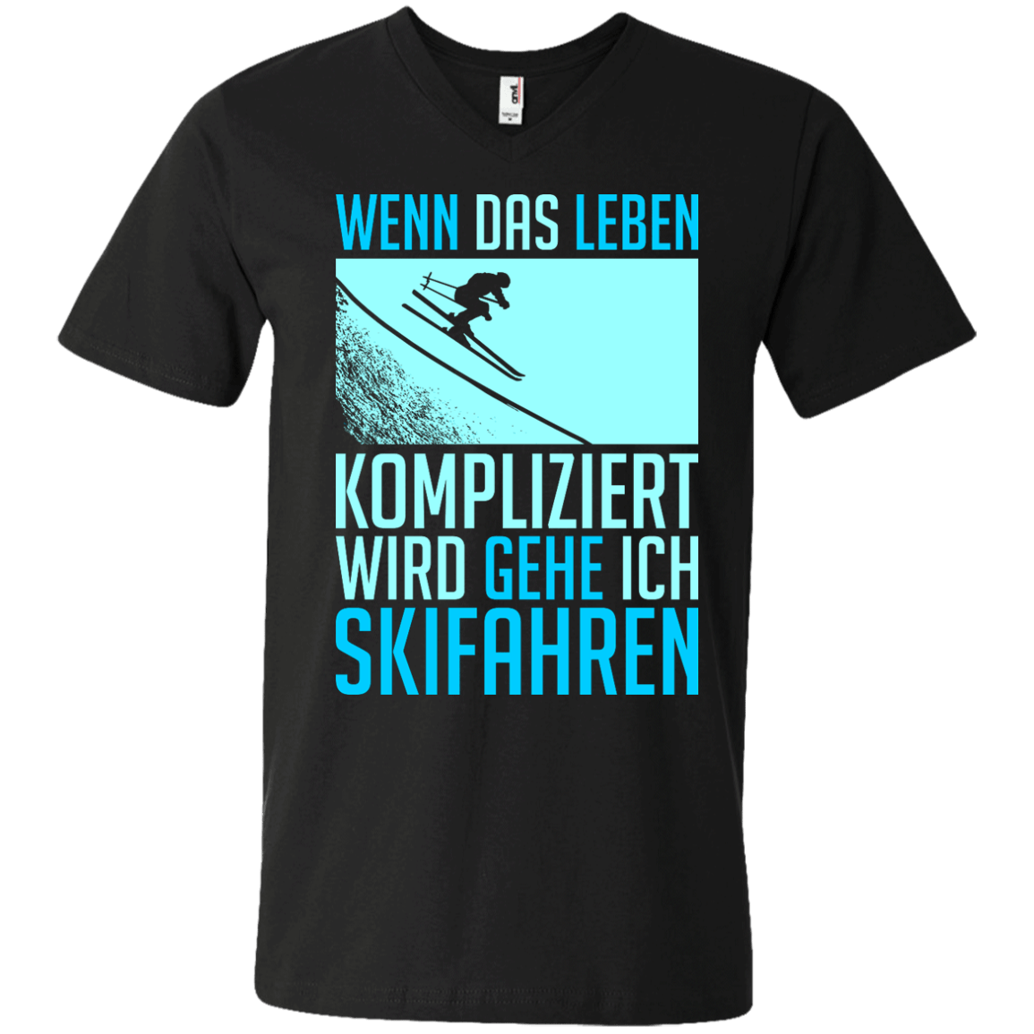 When Life Gets Complicated I Ski - German Tees - Powderaddicts