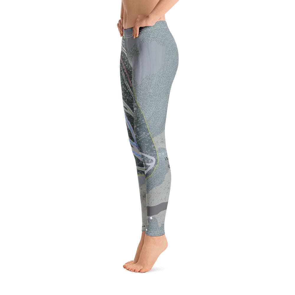 White Pine, Wyoming Ski Trail Map Women's Base Layer Bottom - Powderaddicts