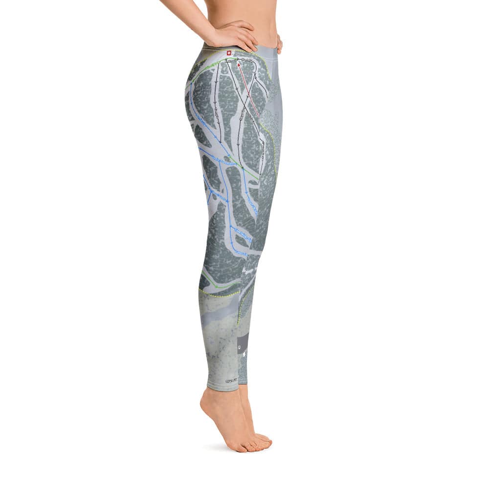 White Pine, Wyoming Ski Trail Map Women's Base Layer Bottom - Powderaddicts