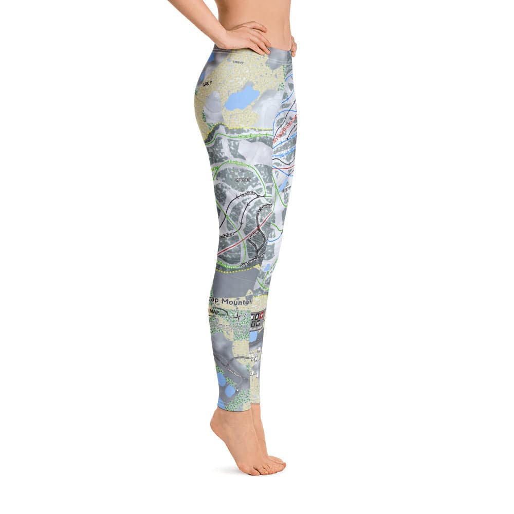 Whitecap Mountains, Wisconsin Ski Trail Map Women's Base Layer Bottom - Powderaddicts