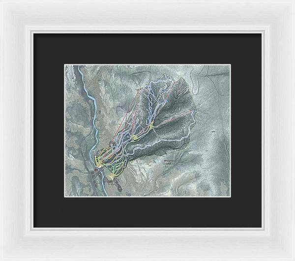 Whiteface Ski Trail Map - Framed Print - Powderaddicts