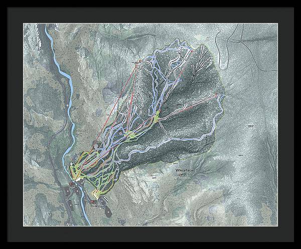 Whiteface Ski Trail Map - Framed Print - Powderaddicts